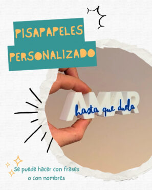 Pisapapeles 3D decorativo personalizable