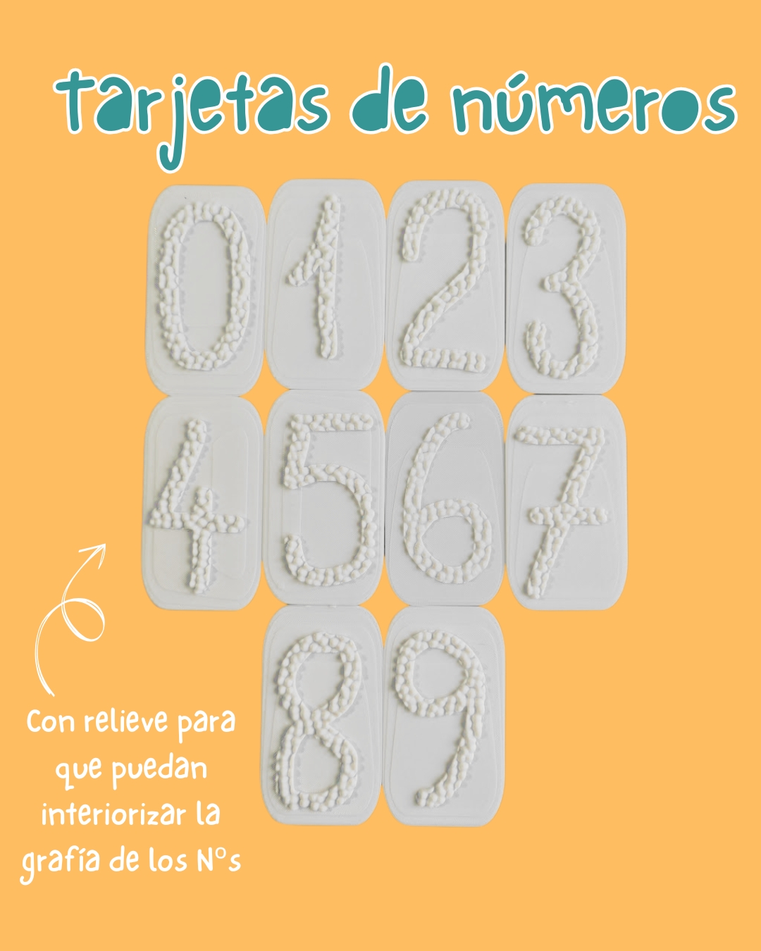 Tarjetas de números con relieve - Imagen 2