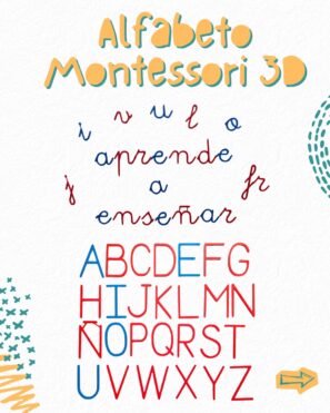 Abecedario Montessori 3D - Letras mayúsculas y minúsculas