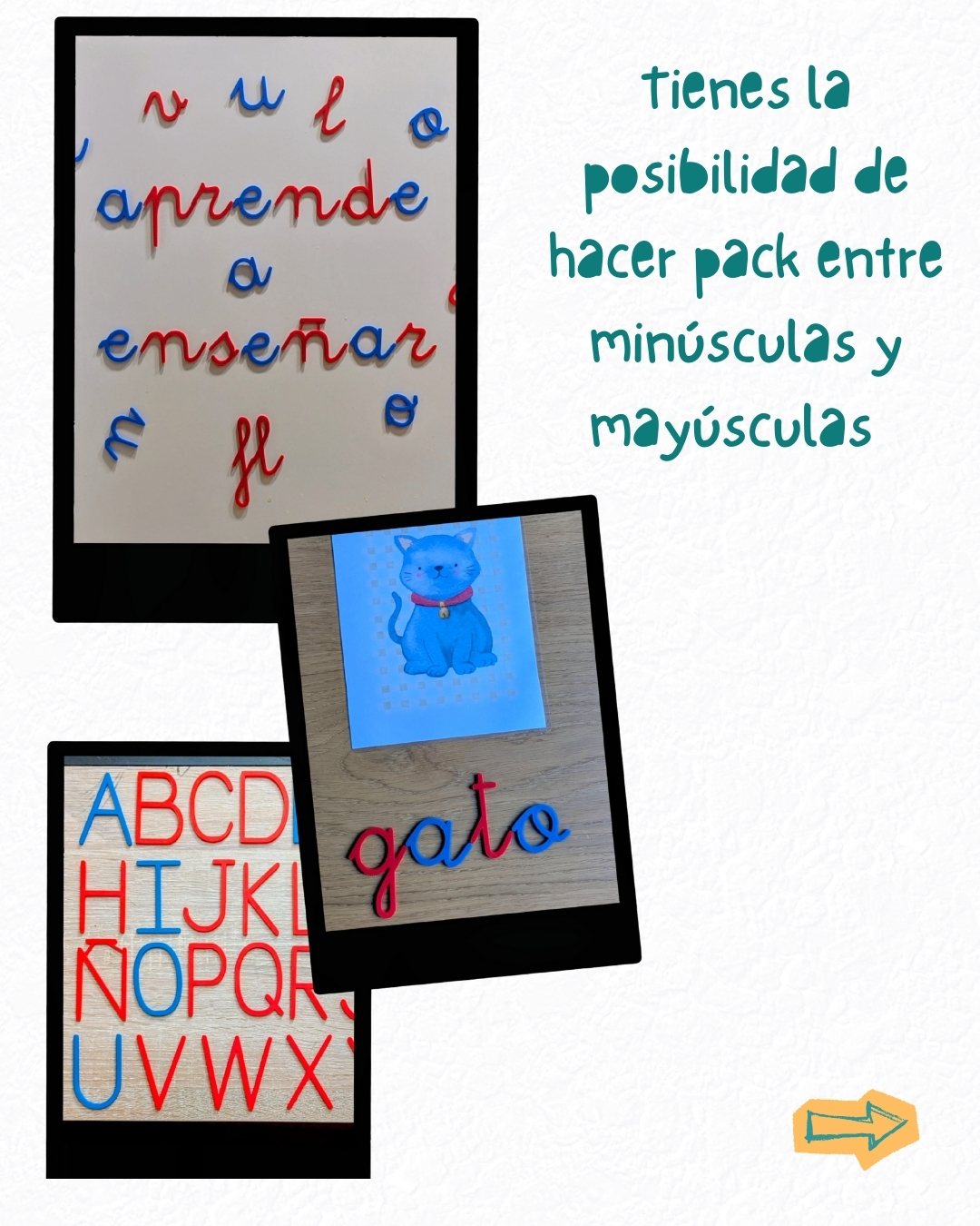Abecedario Montessori 3D - Letras mayúsculas y minúsculas - Imagen 10
